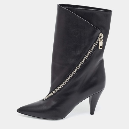 Chaussons cuir noir - en,