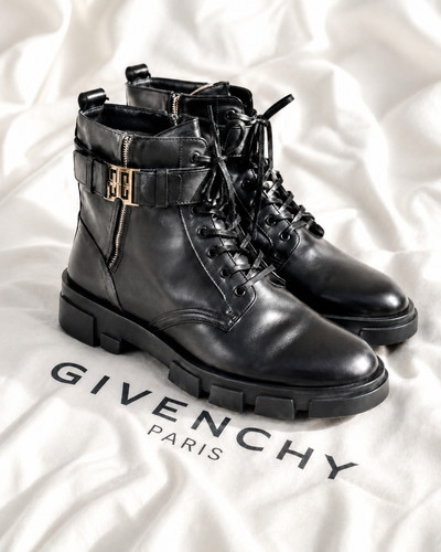Givenchy black leather combat - givenchy,